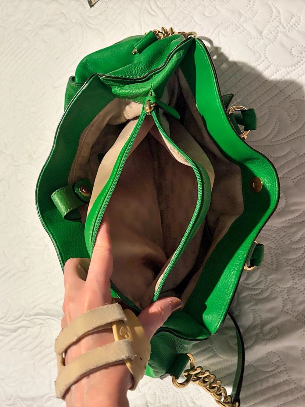 Michael Kors Green Satchel - Picture 8 of 9